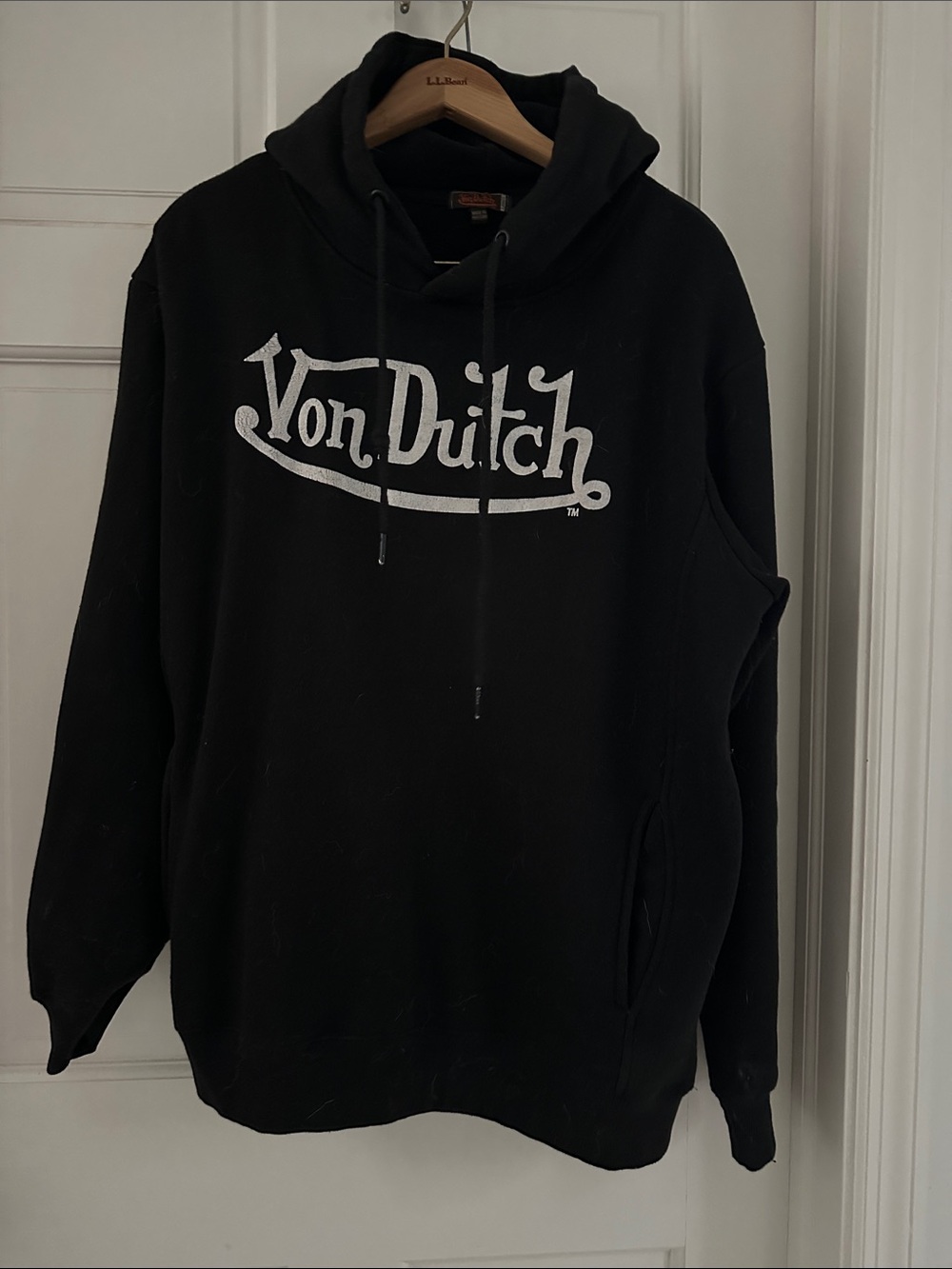 Von Dutch Black Hoodie with White Logo